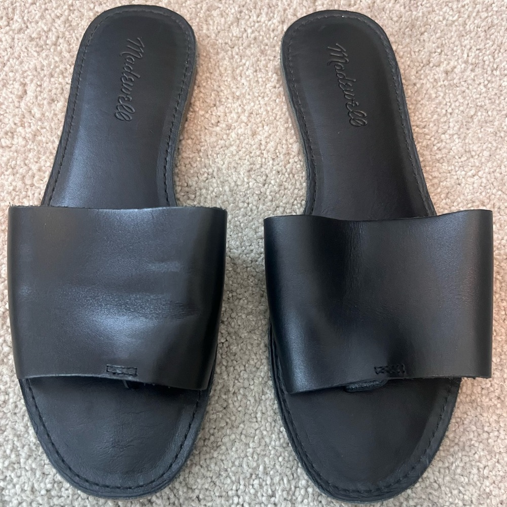 Madewell Black Boardwalk Sandles - Women's Size 8